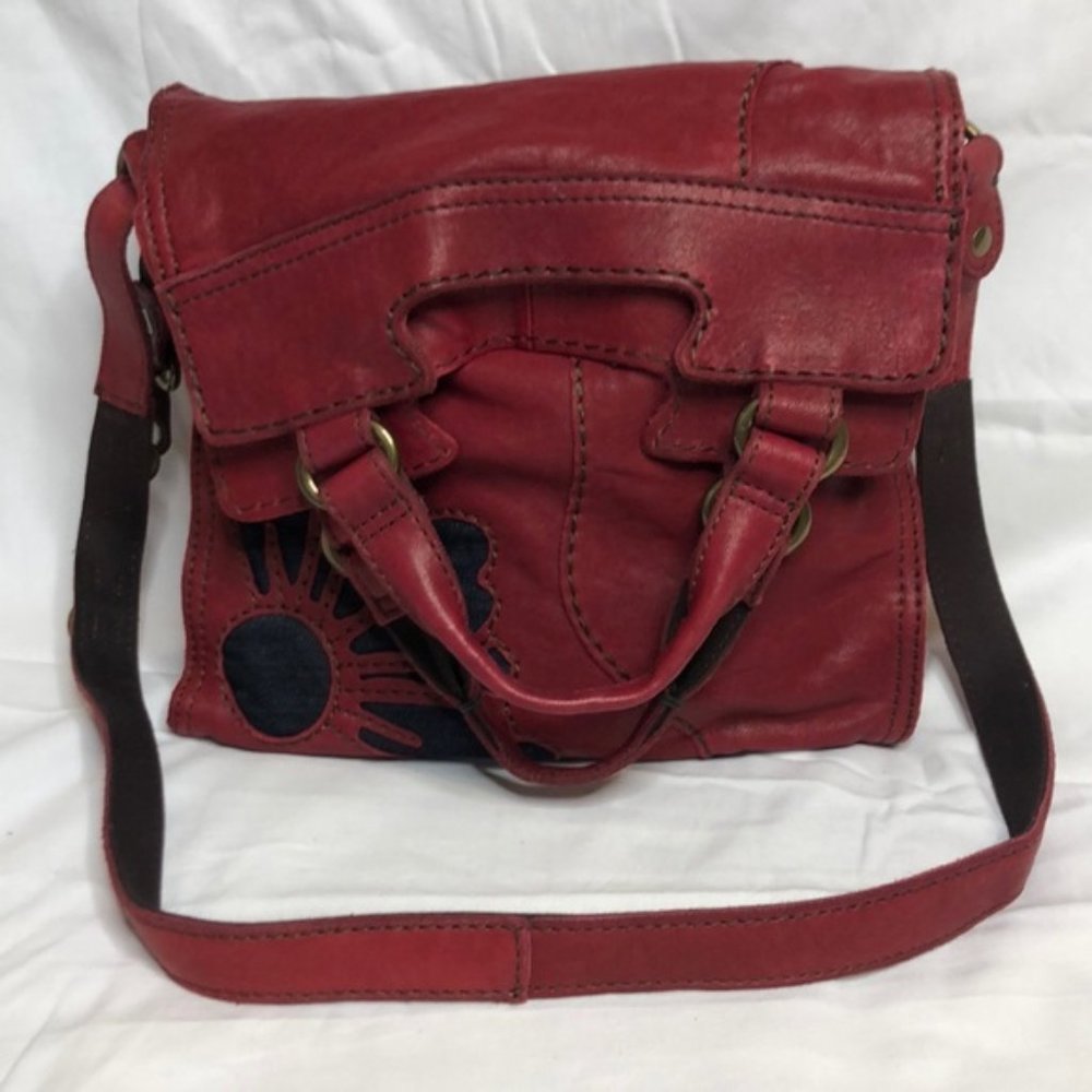 Lucky Brand Abby Road Crossbody Bag, Beautiful red leather